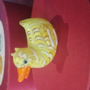 NIB Fitz and Floyd Glass Menagerie duck year 2005